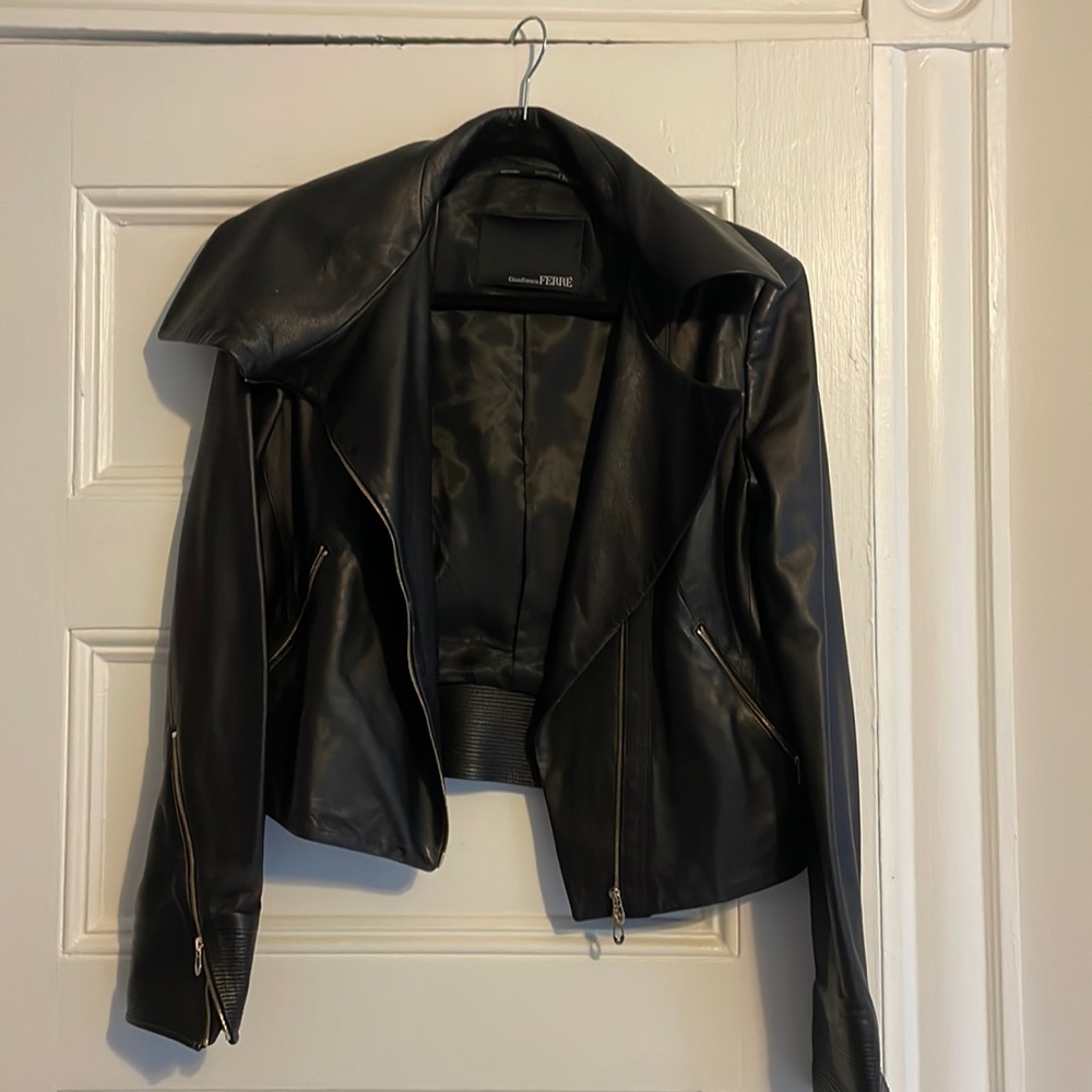 Gianfranco Ferre Italian leather jacket